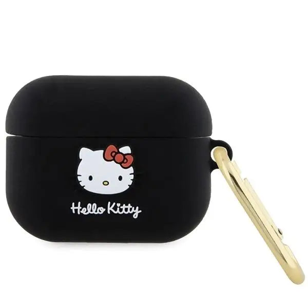 Кейс Hello Kitty Silicone 3D Head за AirPods Pro черен