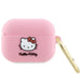 Кейс Hello Kitty Silicone 3D Head за AirPods Pro розов