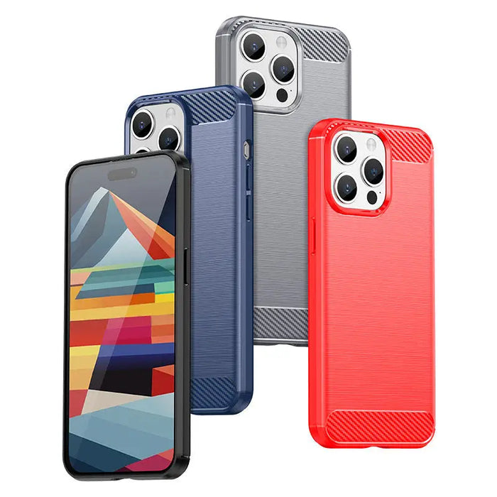 Кейс HQWear Carbon Case за iPhone 15 Pro син