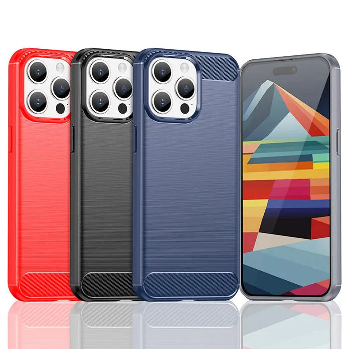 Кейс HQWear Carbon Case за iPhone 15 Pro син