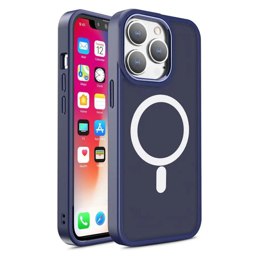 Кейс HQWear Color Matte MagSafe за iPhone 14 Pro Max син