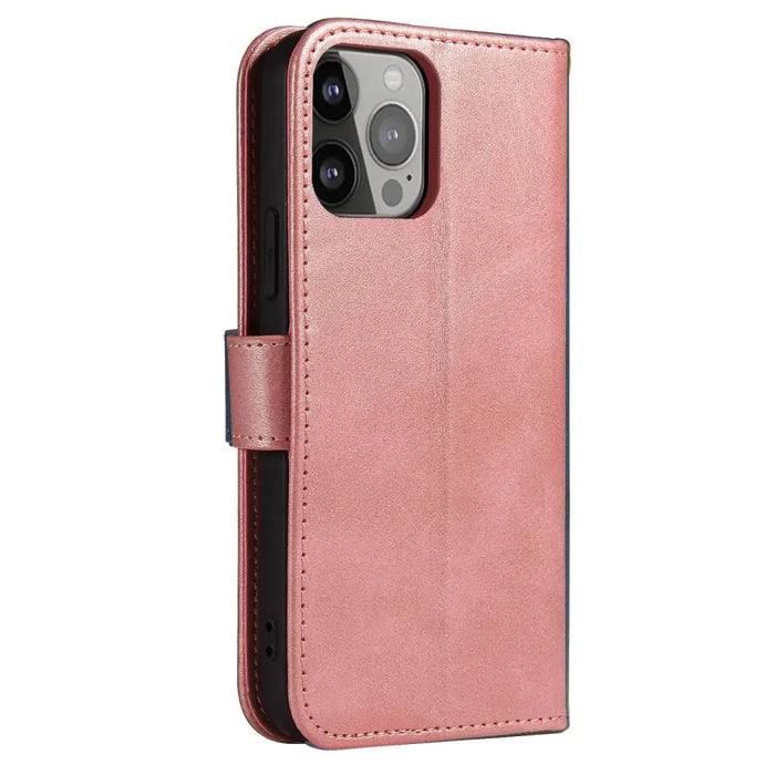 Кейс HQWear за iPhone 15 Plus със стойка розов