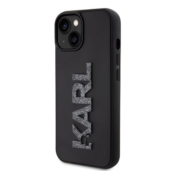 Кейс Karl Lagerfeld 3D Rubber Glitter Logo за iPhone 15