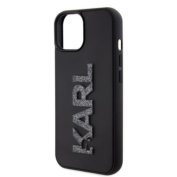 Кейс Karl Lagerfeld 3D Rubber Glitter Logo за iPhone 15