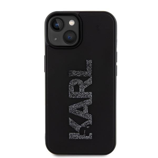 Кейс Karl Lagerfeld 3D Rubber Glitter Logo за iPhone 15