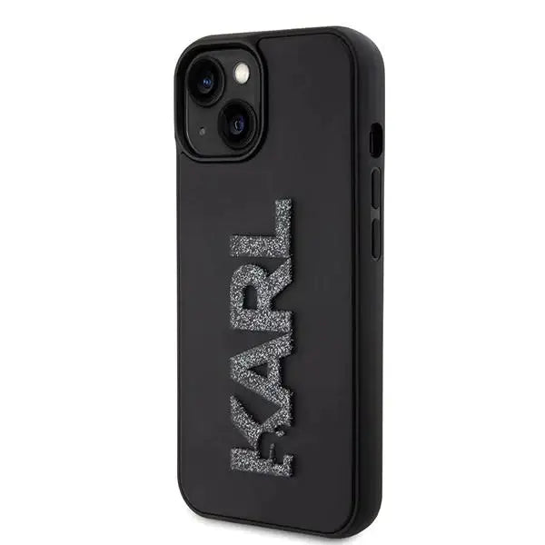 Кейс Karl Lagerfeld 3D Rubber Glitter Logo за iPhone