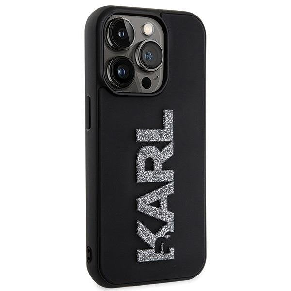 Кейс Karl Lagerfeld 3D Rubber Glitter Logo за iPhone 15 Pro