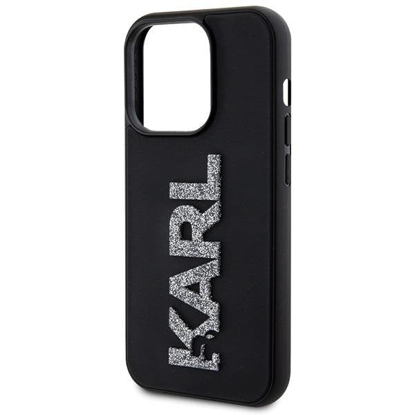 Кейс Karl Lagerfeld 3D Rubber Glitter Logo за iPhone 15 Pro