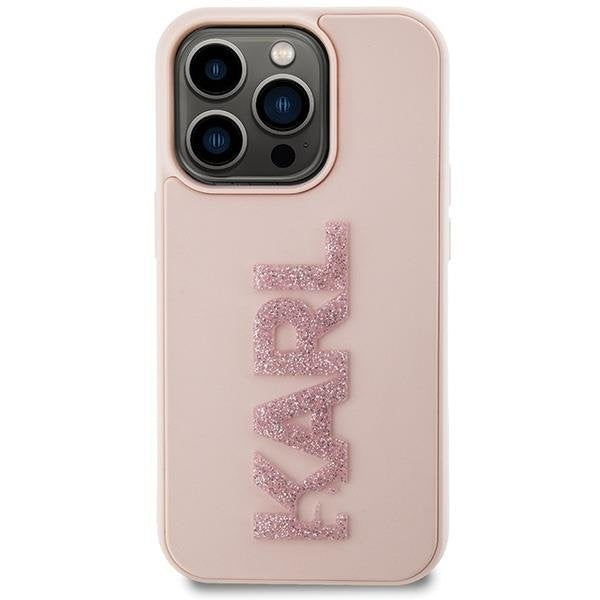 Кейс Karl Lagerfeld 3D Rubber Glitter Logo за iPhone 15 Pro