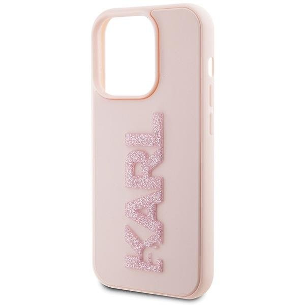 Кейс Karl Lagerfeld 3D Rubber Glitter Logo за iPhone 15 Pro