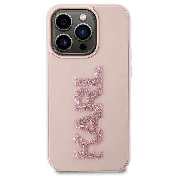 Кейс Karl Lagerfeld 3D Rubber Glitter Logo за iPhone 15 Pro