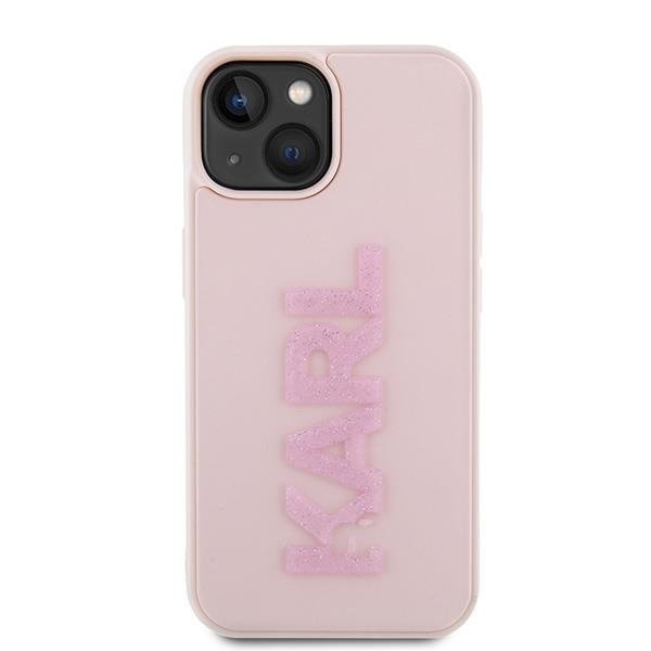 Кейс Karl Lagerfeld 3D Rubber Glitter Logo за iPhone 15