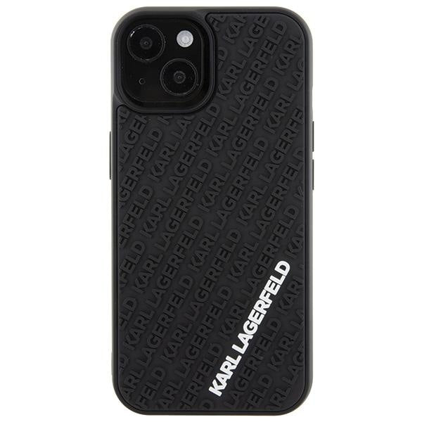 Кейс Karl Lagerfeld 3D Rubber Multi Logo за iPhone 15 черен