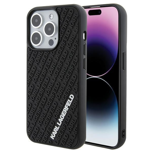 Кейс Karl Lagerfeld 3D Rubber Multi Logo за iPhone 15 Pro