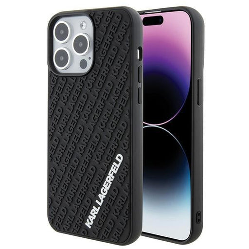 Кейс Karl Lagerfeld 3D Rubber Multi Logo за iPhone 15 Pro