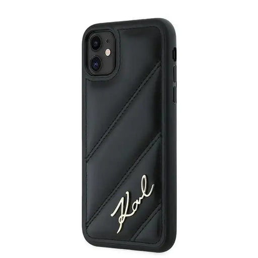 Кейс Karl Lagerfeld Diagonal Quilted Script за iPhone