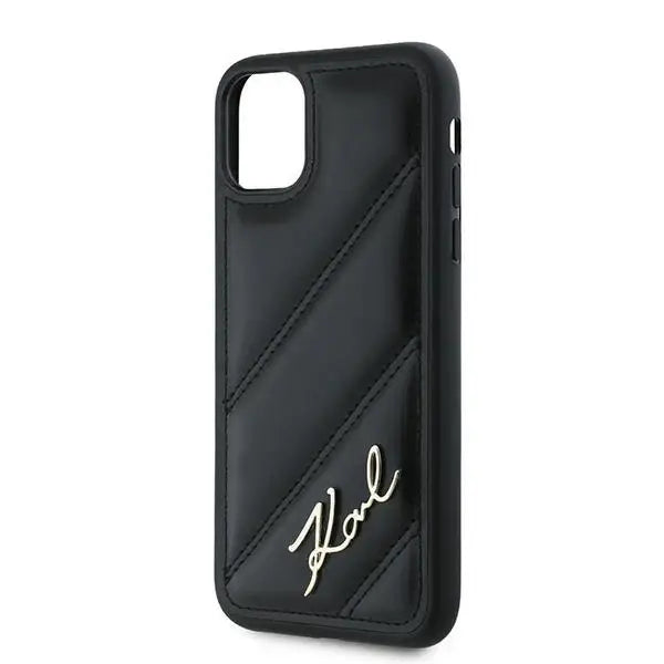 Кейс Karl Lagerfeld Diagonal Quilted Script за iPhone