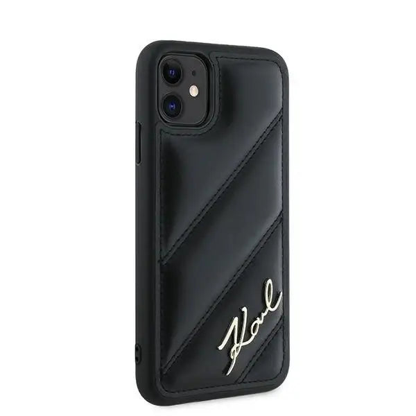 Кейс Karl Lagerfeld Diagonal Quilted Script за iPhone