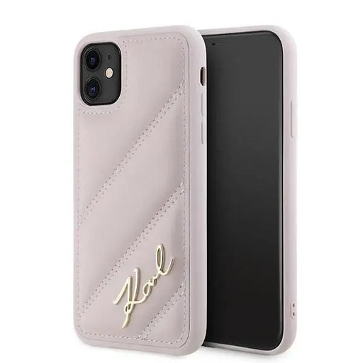 Кейс Karl Lagerfeld Diagonal Quilted Script за iPhone