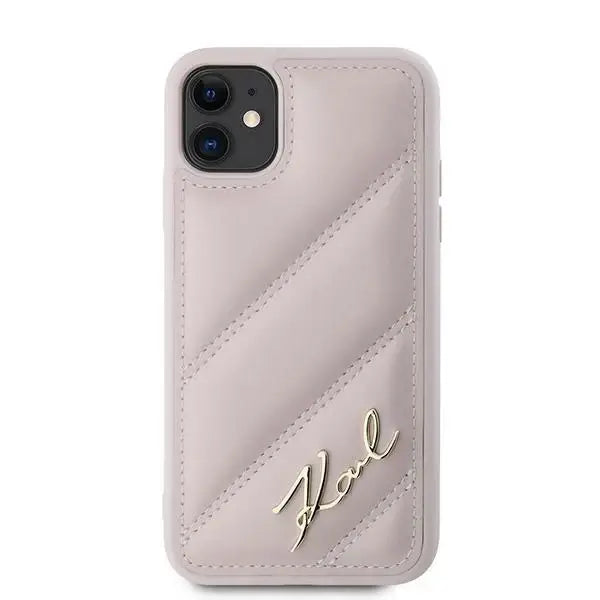 Кейс Karl Lagerfeld Diagonal Quilted Script за iPhone