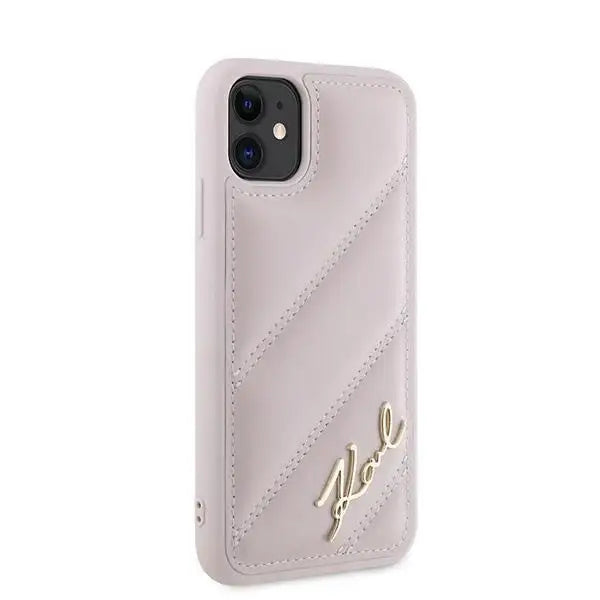 Кейс Karl Lagerfeld Diagonal Quilted Script за iPhone