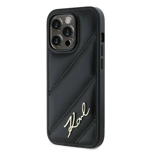 Кейс Karl Lagerfeld Diagonal Quilted Script за iPhone