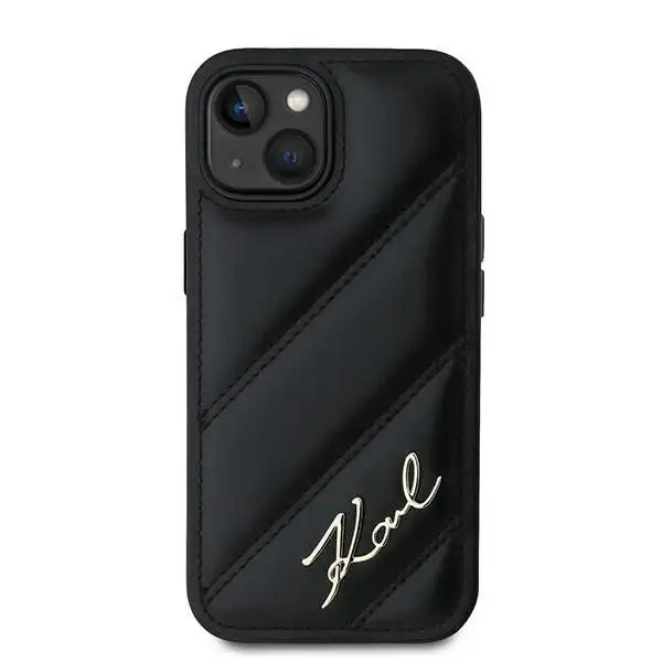 Кейс Karl Lagerfeld Diagonal Quilted Script за iPhone