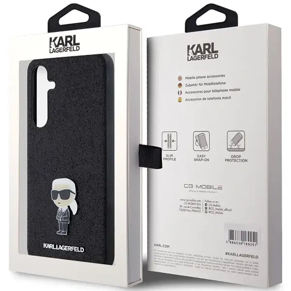 Кейс Karl Lagerfeld Fixed Glitter Ikonik Logo Metal Pin