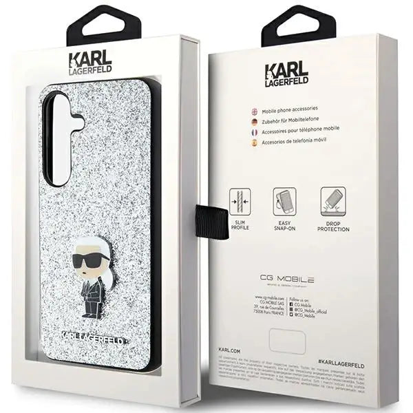 Кейс Karl Lagerfeld Fixed Glitter Ikonik Logo Metal Pin