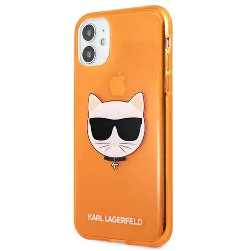 Кейс Karl Lagerfeld Glitter Choupette Fluo за Apple