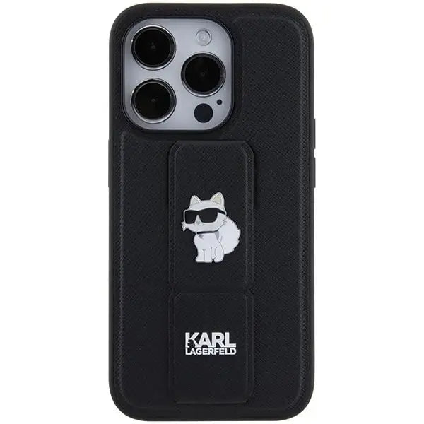 Кейс Karl Lagerfeld Gripstand Saffiano Choupette Pins