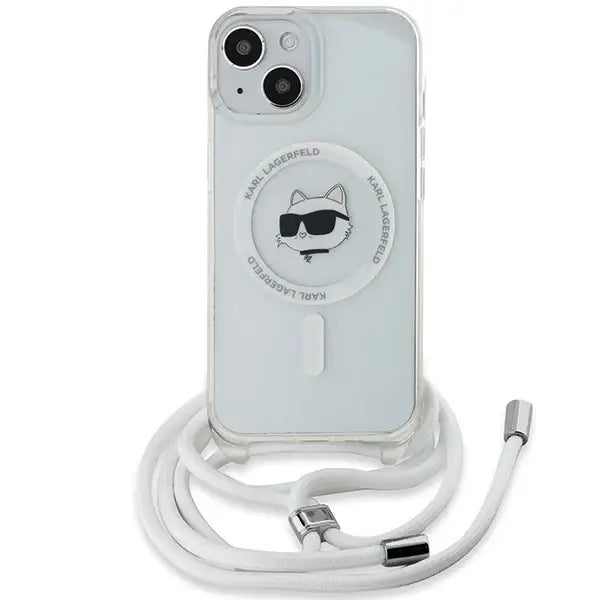 Кейс Karl Lagerfeld IML Choupette Head&Cord MagSafe