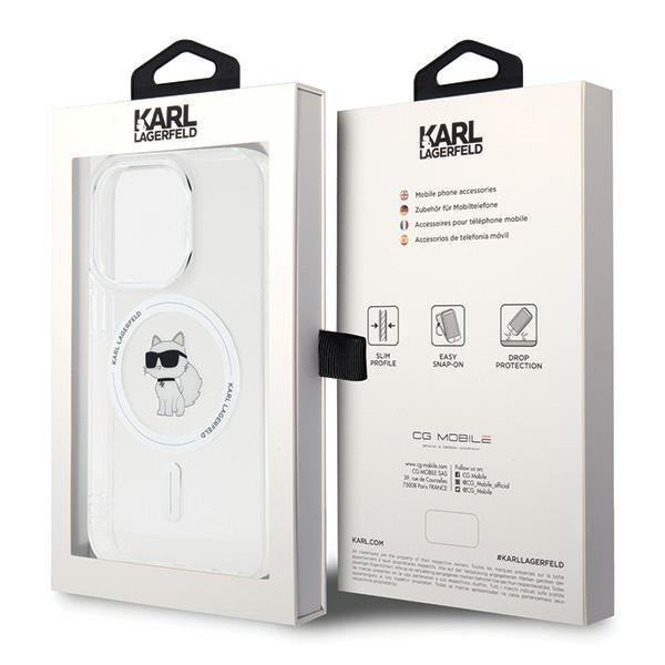 Кейс Karl Lagerfeld IML Choupette MagSafe за iPhone 15 Pro