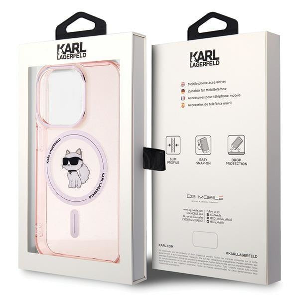 Кейс Karl Lagerfeld IML Choupette MagSafe за iPhone 15 Pro