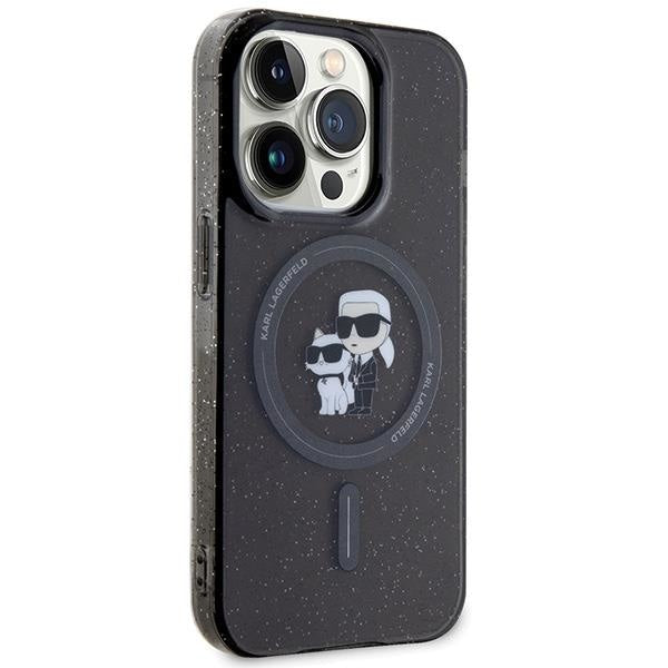 Кейс Karl Lagerfeld Karl&Choupette Glitter MagSafe за iPhone