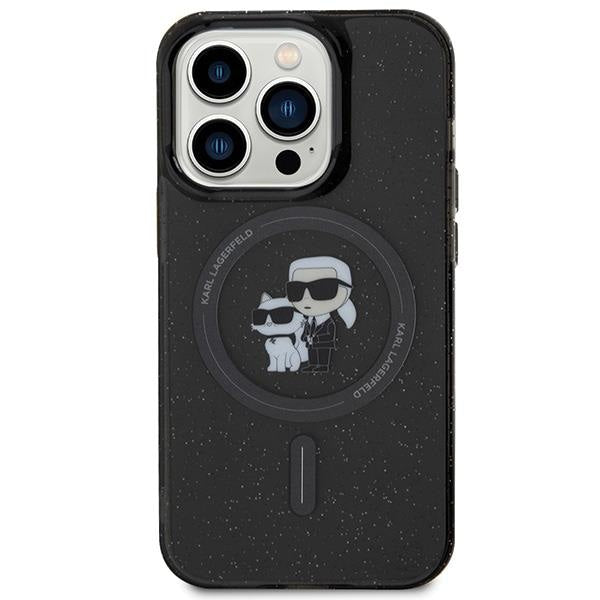 Кейс Karl Lagerfeld Karl&Choupette Glitter MagSafe за iPhone