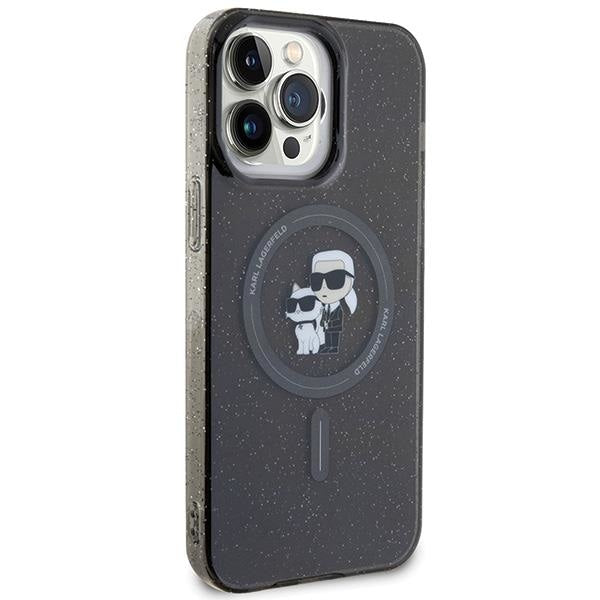 Кейс Karl Lagerfeld Karl&Choupette Glitter MagSafe за iPhone