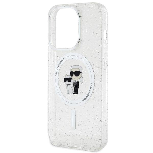 Кейс Karl Lagerfeld Karl&Choupette Glitter MagSafe за iPhone