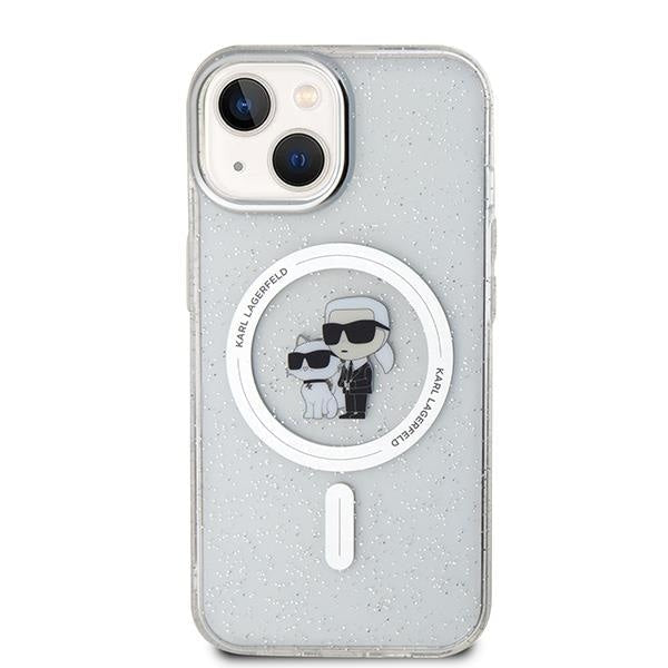 Кейс Karl Lagerfeld Karl&Choupette Glitter MagSafe за iPhone