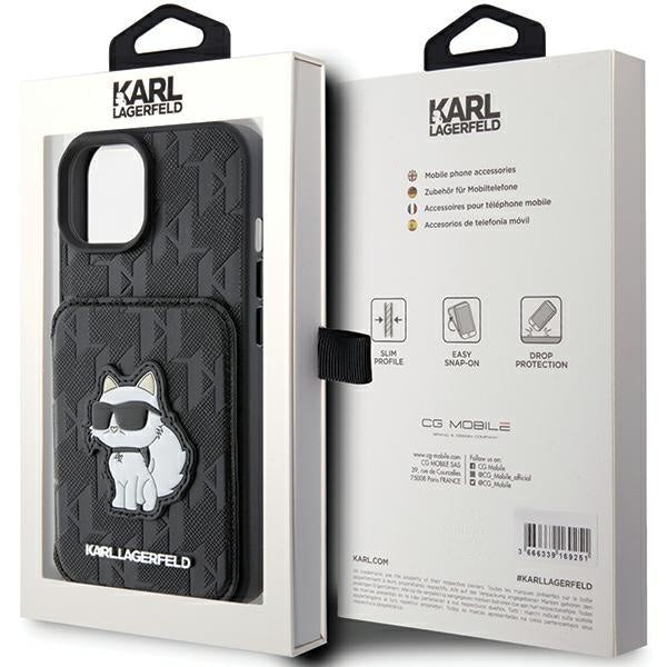 Кейс Karl Lagerfeld KLHCP15SSAKCNSCK за iPhone 15 6.1 черен