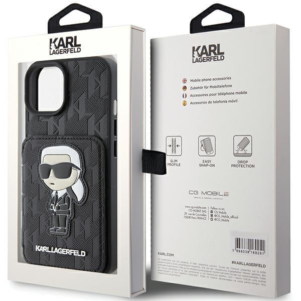 Кейс Karl Lagerfeld KLHCP15SSAKKNSCK за iPhone 15 6.1 черен