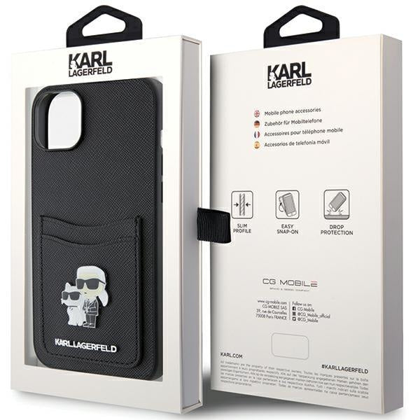 Кейс Karl Lagerfeld KLHCP15SSAPKCNPK за iPhone 15 6.1 черен