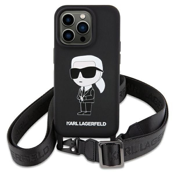 Кейс Karl Lagerfeld KLHCP15SSCBSKNK за iPhone 15 6.1 твърд