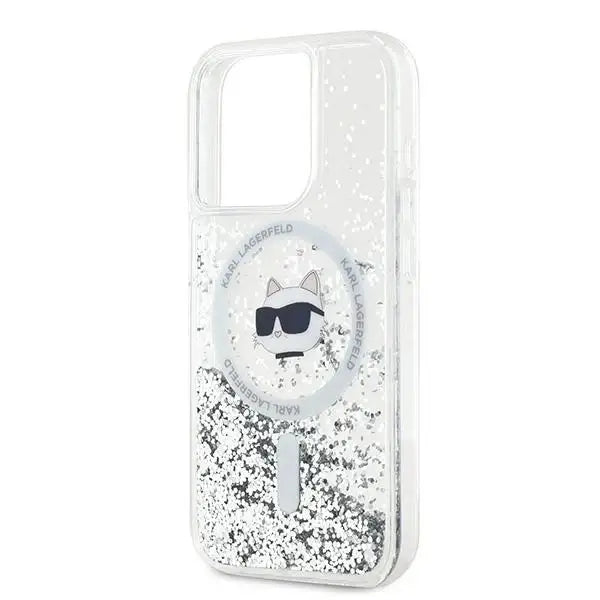 Кейс Karl Lagerfeld Liquid Glitter Choupette Head