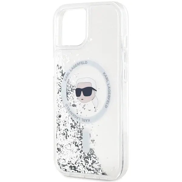 Кейс Karl Lagerfeld Liquid Glitter Karl Head MagSafe