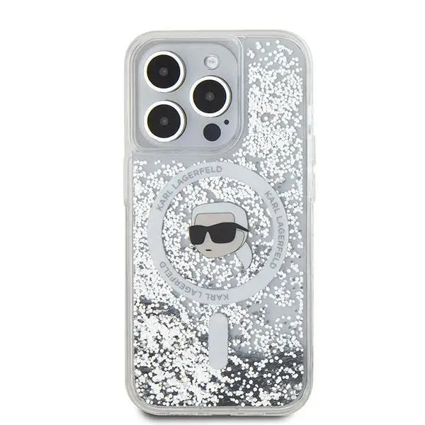 Кейс Karl Lagerfeld Liquid Glitter Karl Head MagSafe