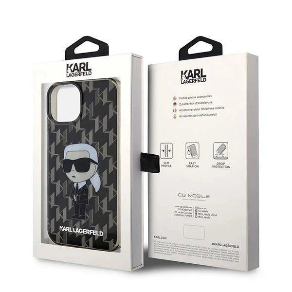 Кейс Karl Lagerfeld Monogram Ikonik за iPhone 15 прозрачен