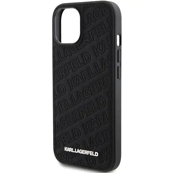 Кейс Karl Lagerfeld Quilted K Pattern за iPhone 15 черен