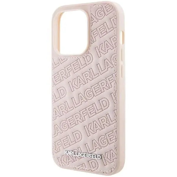 Кейс Karl Lagerfeld Quilted K Pattern за iPhone 15 Pro розов