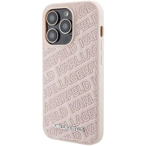 Кейс Karl Lagerfeld Quilted K Pattern за iPhone 15 Pro розов